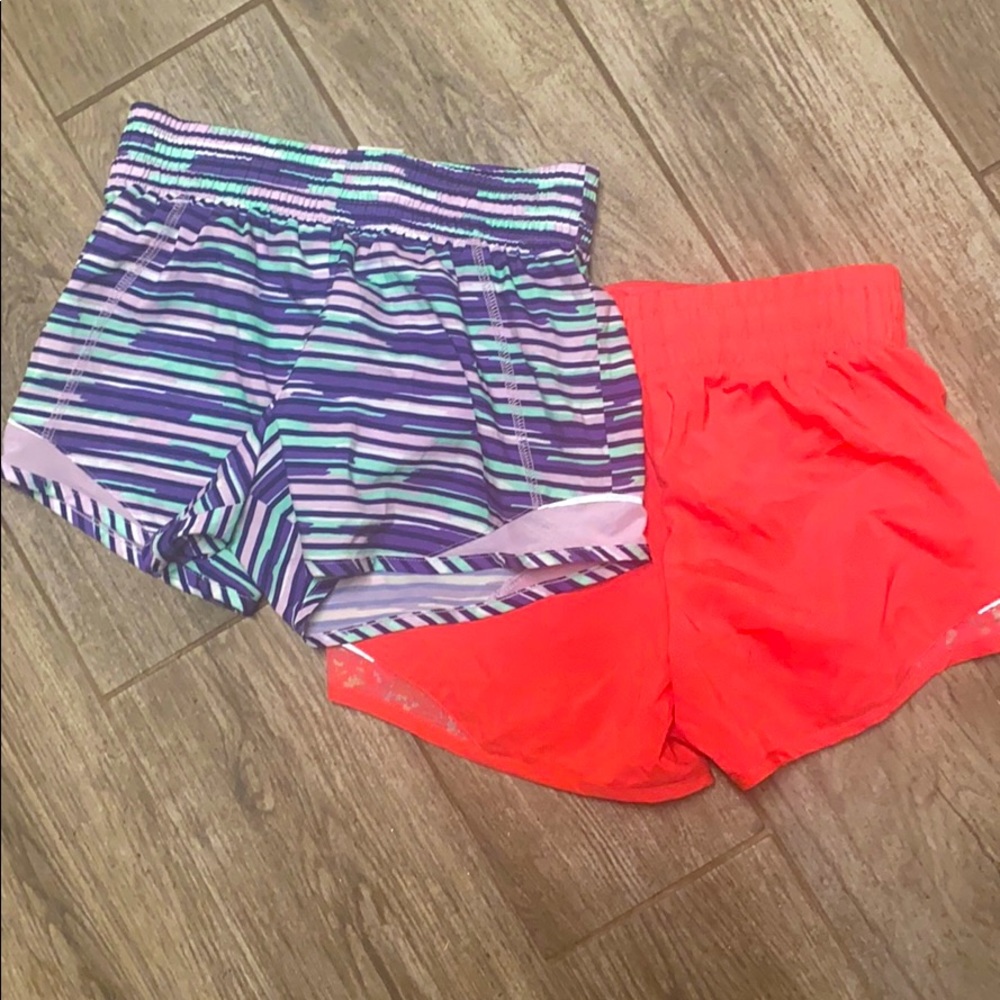 Girls running shorts 10-12 two pairs